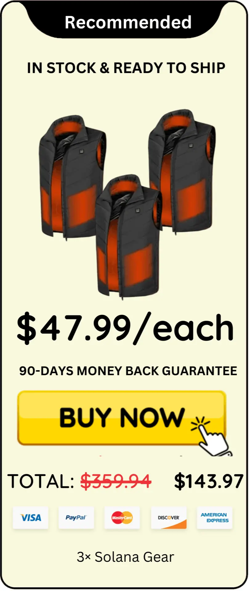 Solana Gear Heated Vest price offer