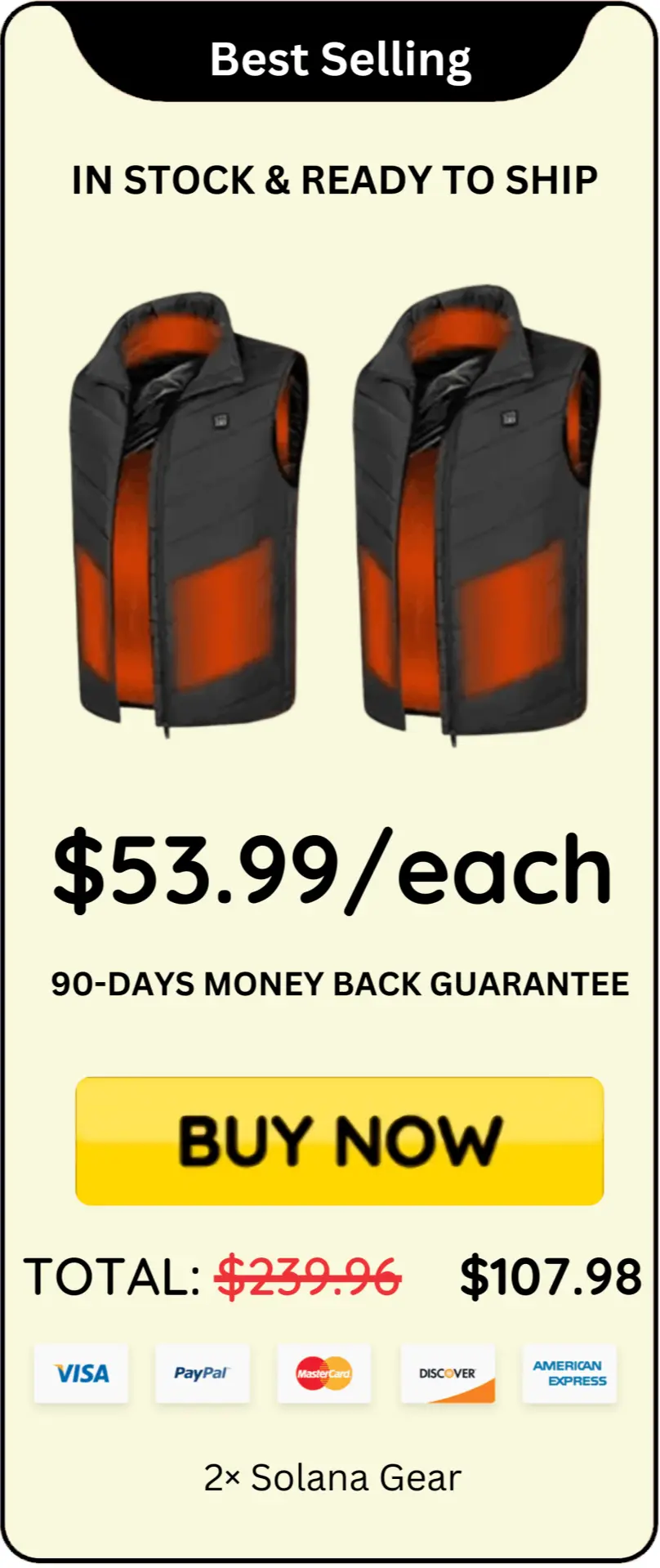 Solana Gear Heated Vest best price